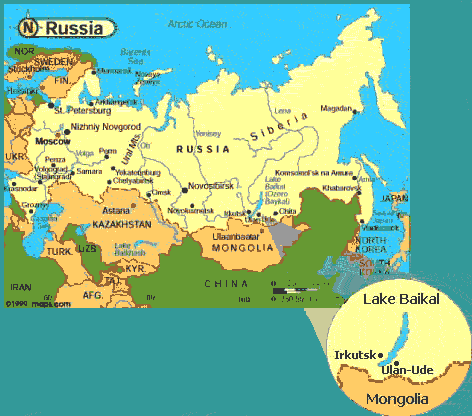geographical location of Lake Baikal