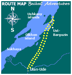 Карта вертолетный тур в Чивыркуйский залив